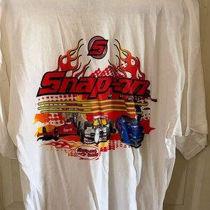 Snap-on Racing Graphic Tee with Red, Yellow and Blue Print
